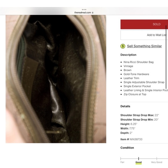 Vintage Nina Ricci Shoulder Bag. Good condition and Beautiful! - Picture 4 of 16